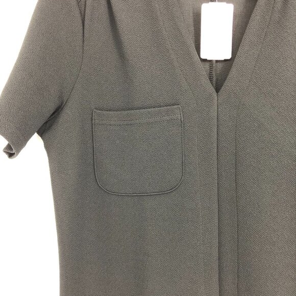 NWT Le Chateau Black V-Neck Shift mini Dress Chest Pocket size S - Picture 13 of 14